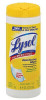 Lysol Lemon & Lime Blossom Disinfecting Wipes, 7" x 8", 35 Wipes Per Canister, Case Of 12 Canisters