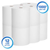 Scott Hard Roll 1-Ply Paper Towels, 11" x 11", 60% Recycled, White, 1,000', Case Of 12 Rolls