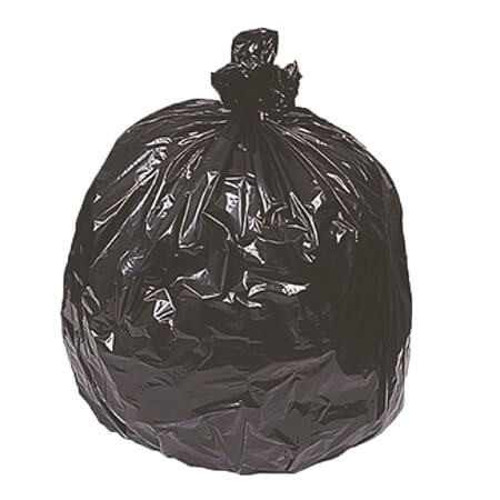 Pinnacle Plastics ExtraHeavyDuty Trash Can Liners, 50" x 36", Black