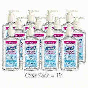 Purell? Instant Hand Sanitizer, 12 Oz. Pump Bottles, Carton Of 12