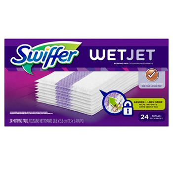 Swiffer WetJet System Refill Cloths, 14" x 3", 24 Cloths Per Pack, Box Of 4 Packs