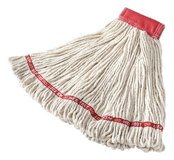 Rubbermaid Web Foot Wet Mop, 5" Band, White