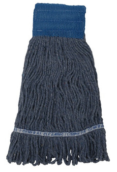 Wilen E-Line Looped End Mop, Large, 5" Headband, Blue