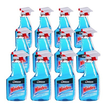 Windex Glass Cleaner With AMMONIA-D Trigger Spray Bottle, 32 Oz., Pack Of 12