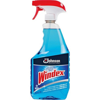 Windex Glass Cleaner - Spray - 0.25 gal (32 fl oz) - Bottle - 1 Each - Blue