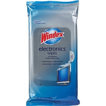 Windex Electronics Cleaner, 25 Wipes Per Pack, Case Of 12 Packs