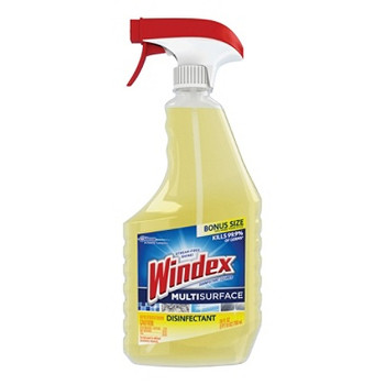 Windex Antibacterial Multi-Surface Cleaning Spray, Lemon Scent, 26 Oz