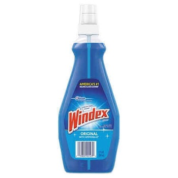 Windex Ammonia-D Glass Cleaner, Unscented, 12 Oz, Pack Of 12 Bottles