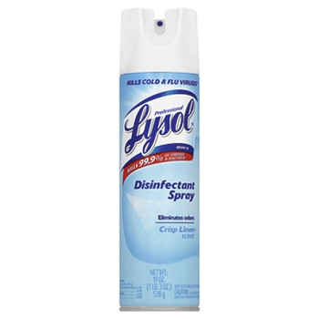 Lysol Professional Disinfectant Spray, Crisp Linen Scent, 19 Oz., Case Of 12