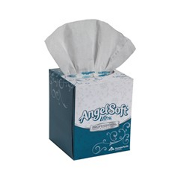 Angel Soft by GP PRO Ultra Professional Series 2-Ply Facial Tissue, Cube Box, White, 96 Tissues Per Box, 10 Boxes