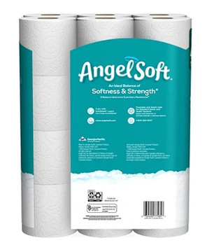 Angel Soft? 2-Ply Toilet Paper, White, 264 Sheets Per Roll, Pack Of 24 Double Rolls