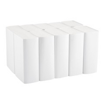 BigFold 1-Ply Z-Fold Paper Towels, 10-1/4" x 10-13/16", 40% Recycled, White, 220 Towels Per Pack, Case Of 10 Packs