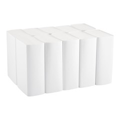 BigFold 1-Ply Z-Fold Paper Towels, 10-1/4" x 10-13/16", 40% Recycled, White, 220 Towels Per Pack, Case Of 10 Packs