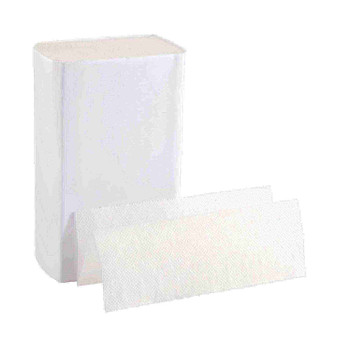 BigFold 1-Ply Z-Fold Paper Towels, 10-1/4" x 10-13/16", 40% Recycled, White, 220 Towels Per Pack, Case Of 10 Packs