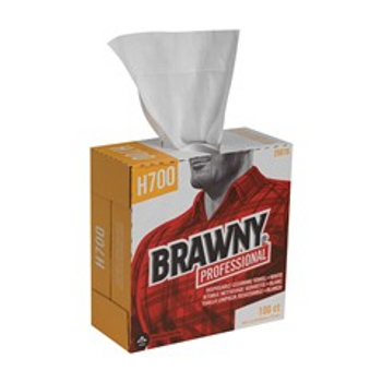 Brawny Industrial Wipers - 9.10" x 16.50" -White - For Industry - 100 Quantity Per Box - 500 / Carton