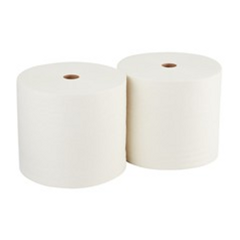Brawny Industrial? FLAX 700 Heavy-Duty 1-Ply Perforated Rolls, 10 5/8" x 6 11/16", White, 825 Sheets Per Roll, Pack Of 2 Rolls