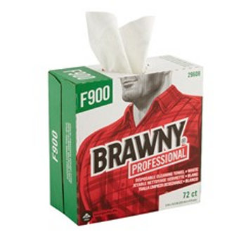 Brawny Industrial? FLAX 900 Heavy-Duty 1-Ply Wipers, 9" x 16", White, Box Of 72 10/cs