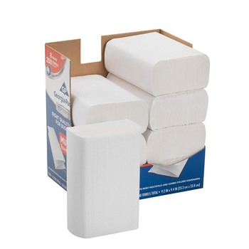 Georgia-Pacific Professional Series Multi-Fold 1-Ply Paper Towels, 9-3/16" x 9-3/8", White, 250 Paper Towels Per Box, Case Of 8