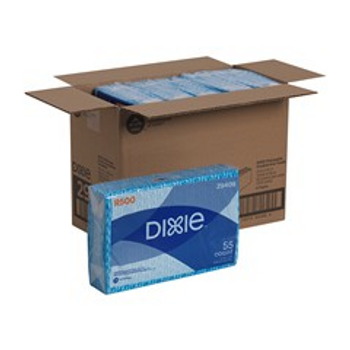 GP Pro Dixie R500 Disposable Food Service Towels, White/Blue, 55 Sheets Per Pack, Case Of 6 Packs