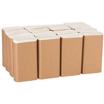 Pacific Blue Basic By GP PRO M-Fold 1-Ply Paper Towels, 9-1/2" x 9-3/8", 100% Recycled, White, 250 Towels Per Pack, Case Of 16 Packs