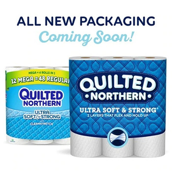 Quilted Northern Ultra Soft & Strong? Clean tretch? 2-Ply Bathroom Tissue, White, 164 Sheets Per Roll, Pack Of 48 Rolls
