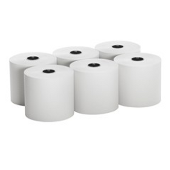 SofPull Hardwound Paper Towel Rolls, 1-Ply, 7-7/8" x 1,000', 100% Recycled, White, Carton Of 6