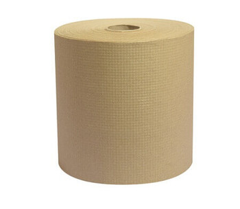 Highmark 100% Recycled Hardwound Roll Towels, Natural, 8" x 350', Case Of 12 Rolls