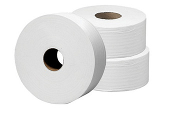 Highmark 2-Ply JRT 9" Diameter Bright White 1000' Per Roll Case Of 12 Rolls