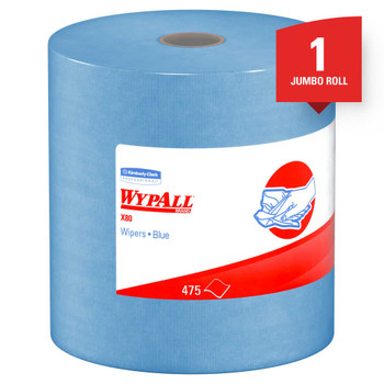 Kimberly-Clark Professional Wypall Wipers, 12 1/2" x 13 7/16", Blue, 475 Sheets