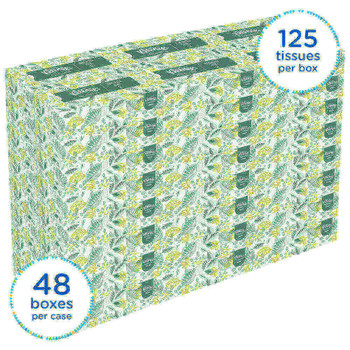 Kleenex Naturals Facial Tissue, 125 Sheets Per Box, Case Of 48 Boxes