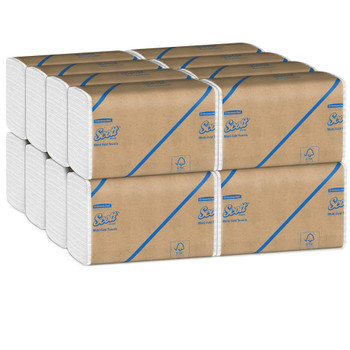 Scott Multi-Fold Disposable Towels - 9.20" x 9.40" - White - Fiber - Fragrance-free, Multi-fold, Disposable - 16 / Carton