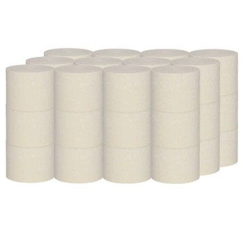 Scott Coreless Standard 2-Ply Bathroom Tissue, 65% Recycled, White, 1000' Roll, Carton Of 36