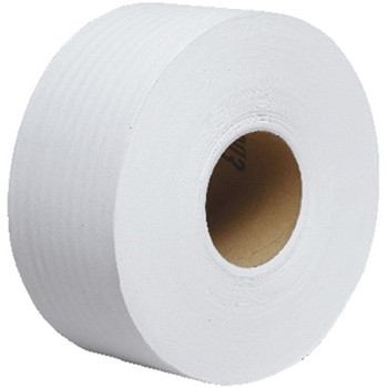 Scott Jumbo 2-Ply Bathroom Tissue, Unperforated, 1,000' Per Roll, White, Case Of 12 Rolls