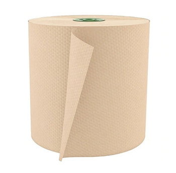 Cascades 100% Recycled Hardwound 1-Ply 7 1/2" Roll Towel For Tandem?, 775', Moka, 6 Rolls Per Case