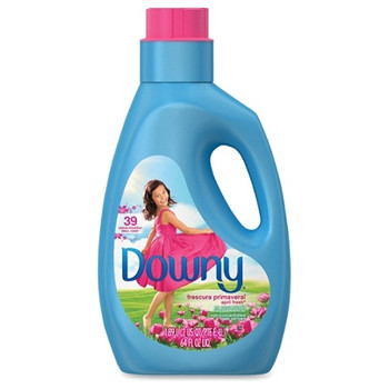 Downy Fabric Softener - Liquid - 0.50 gal (64 fl oz) - April Fresh ScentBottle - 64 / Bottle - Blue