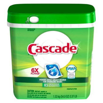 Cascade ActionPacs Dishwasher Detergent, Fresh Scent, Pack Of 85