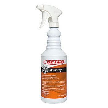 Betco CitruSpray RTU Foaming Degreaser, Citrus Orange Scent, 1-Quart, Pack Of 12