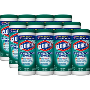 Clorox Disinfecting Wipes, Fresh Scent, 35 Wipes Per Tub, Box Of 12 Tubs