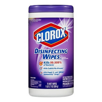 Clorox Disinfecting Wipes, Lavender Scent, Pack Of 75 Wipes