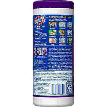 Clorox Disinfecting Wipes, Lavender, 8" x 7", Canister Of 35