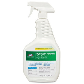 Clorox Healthcare Hydrogen-Peroxide Cleaner/Disinfectant, 32 Oz, Pack Of 9