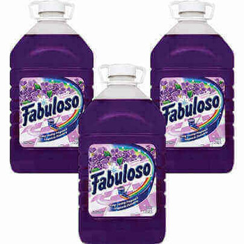 Fabuloso Multi-Use Cleaner - Liquid - 1.32 gal (169 fl oz) - Fresh, Lavender ScentBottle - 3 / Carton - Purple