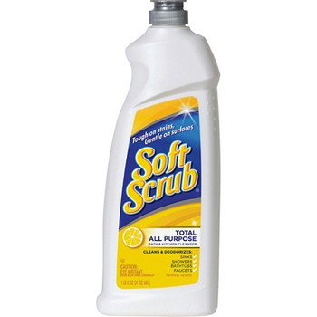 Dial Professional DialSoft Scrub Total Bath/Kitchen Clean er - 0.19 gal (24 fl oz) - Lemon, Fresh ScentBottle - 9 / Carton - White