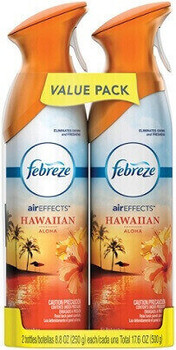 Febreze AIR Freshener, Hawaiian Aloha, 17.6 Oz, Pack Of 2