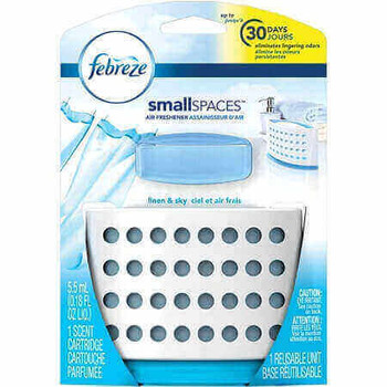 Febreze Procter & Gamble Linen SmallSpaces Air Freshener - Oil - 0.2 fl oz (0 quart) - Linen & Sky - 8 / Carton - Odor Neutralizer, Long Lasting