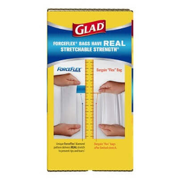 Glad 70427 25x24 white forceflex 13 gallon 10 667653