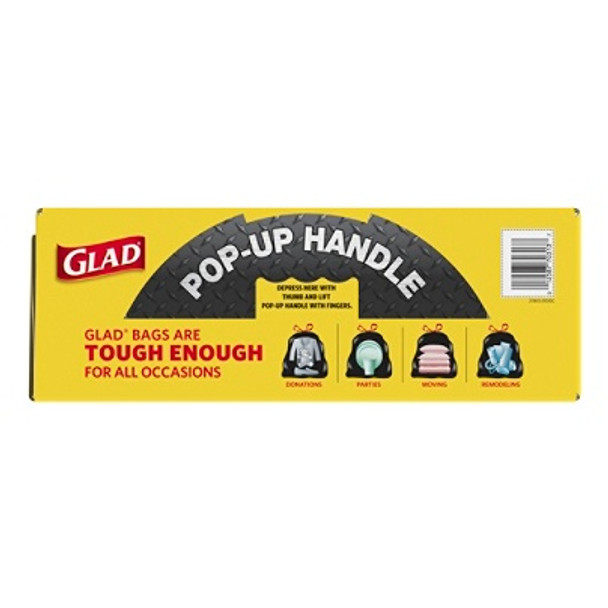 Glad 78952 30x33 black 1.05mil 30gal 90-cs 667734