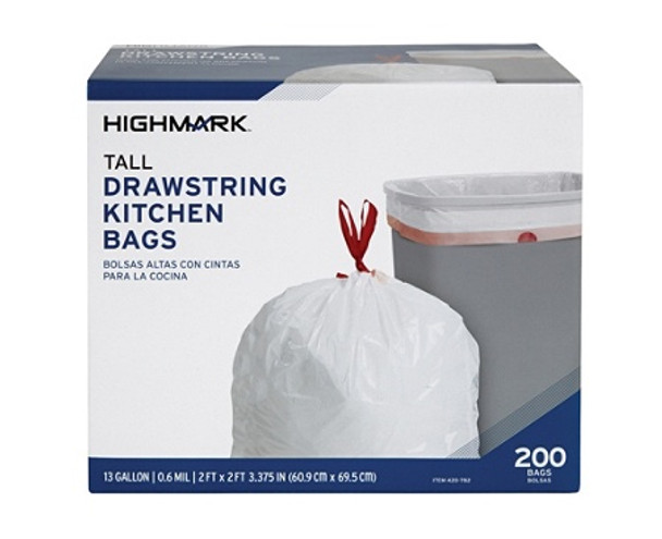 Highmark 20782 24x28 white .6mil 200-cs draws 420782