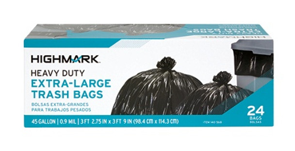 Highmark 40568 40x46 black .6mil 45 gal 24-cs 140568