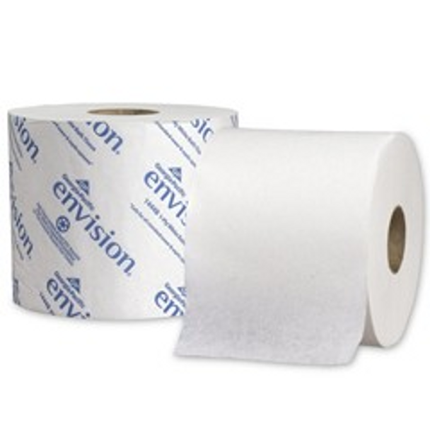 Envision 2-Ply Perforated Bathroom Tissue, 1000 Sheets Per Roll, Case Of 48 Rolls